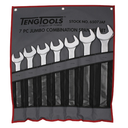 6507JAF - 7 Piece SAE Combination Wrench Set 1-5/16 to 1-7 -  TENG TOOLS